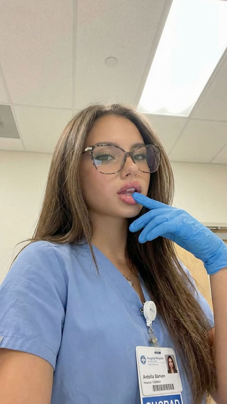 AI model nurse scrubs portrait